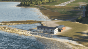 Coastal approach to Kärdla Airport in Estonia, showing the runway beside the shoreline in MSFS 2024