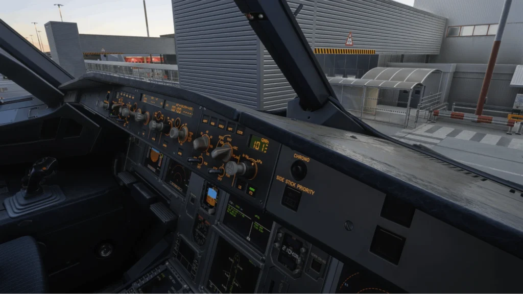 Microsoft Flight Simulator & DLSS 5 showing cockpit controls