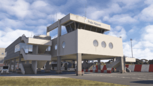 Pula Airport terminal and control tower in Croatia, recreated in MSFS 2024