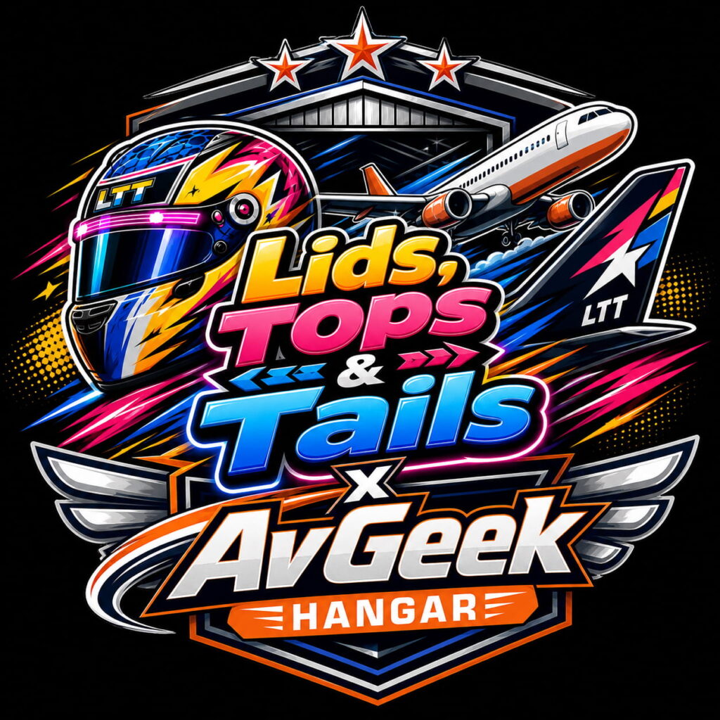 Lids, Tops & Tails Logo with AvGeekHangar